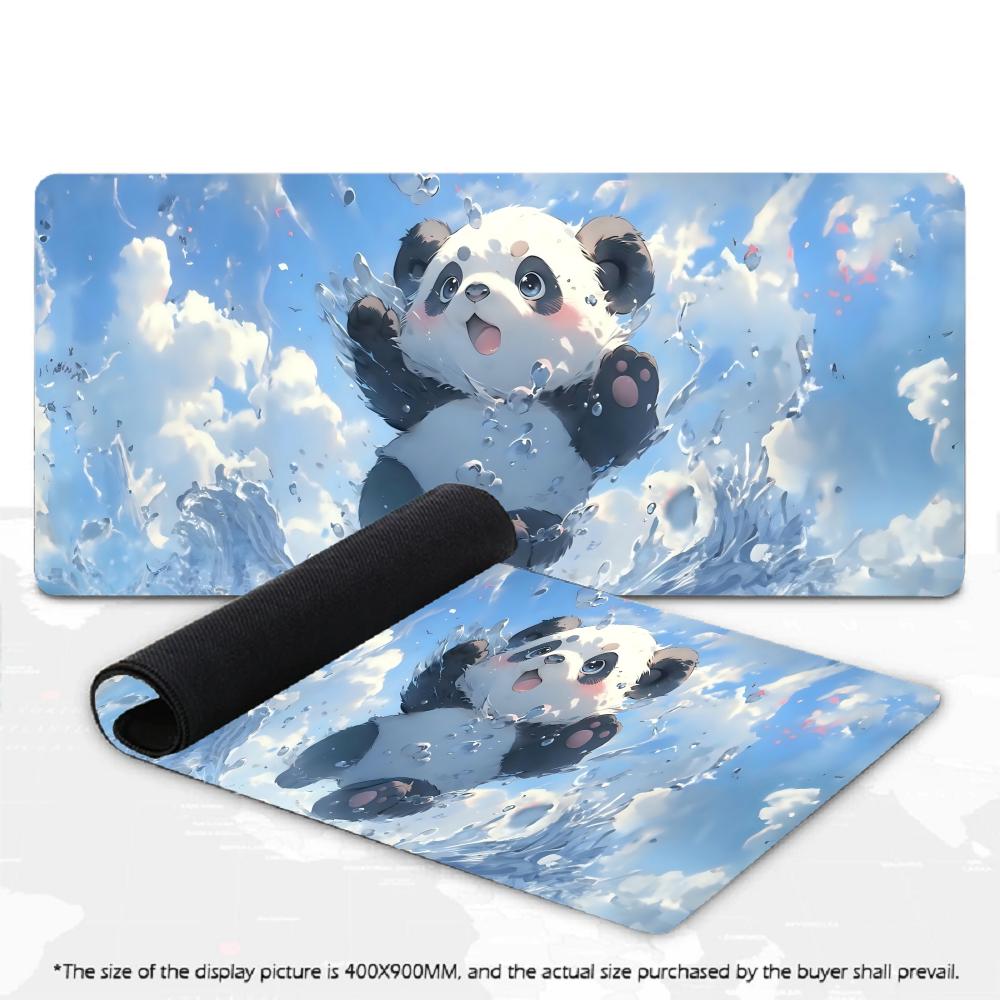 Large XXL Deskmat Cute Sleeping Cat Panda Cartoon Anime Art Mouse Pad Non-Slip Rubber Computer Keyboard Gaming Desk Mouse Mats
