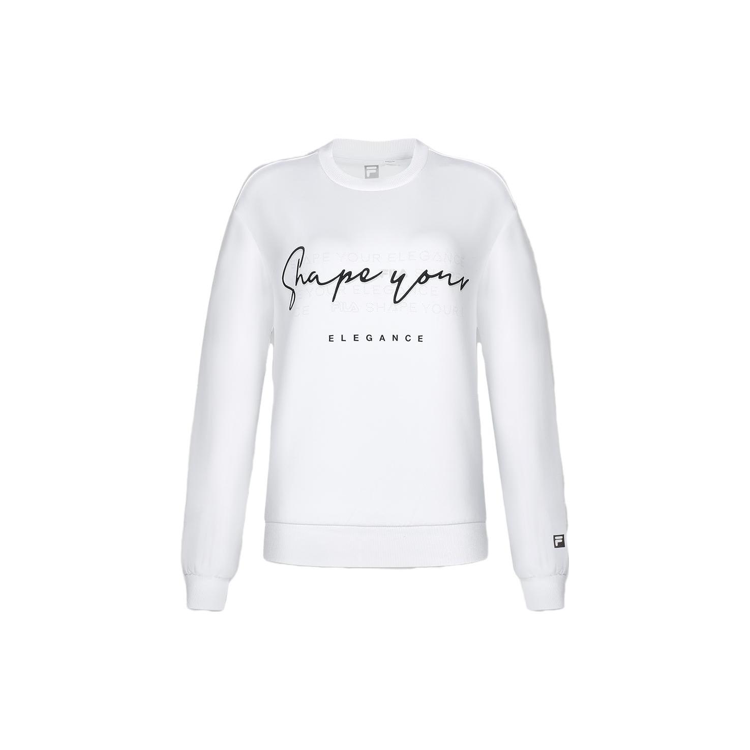 

New FILA Sweatshirts Women s Jade White A11W341215F-WT L