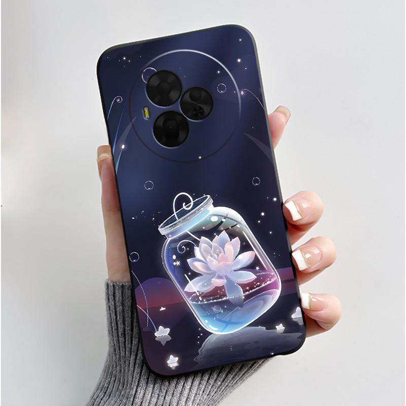New Soft Black Casing For TCL NxtPaper 60 Ultra Green Cartoon Rabbit Pattern Shockproof Cover For TCL Ion X/TCL Ion V Case