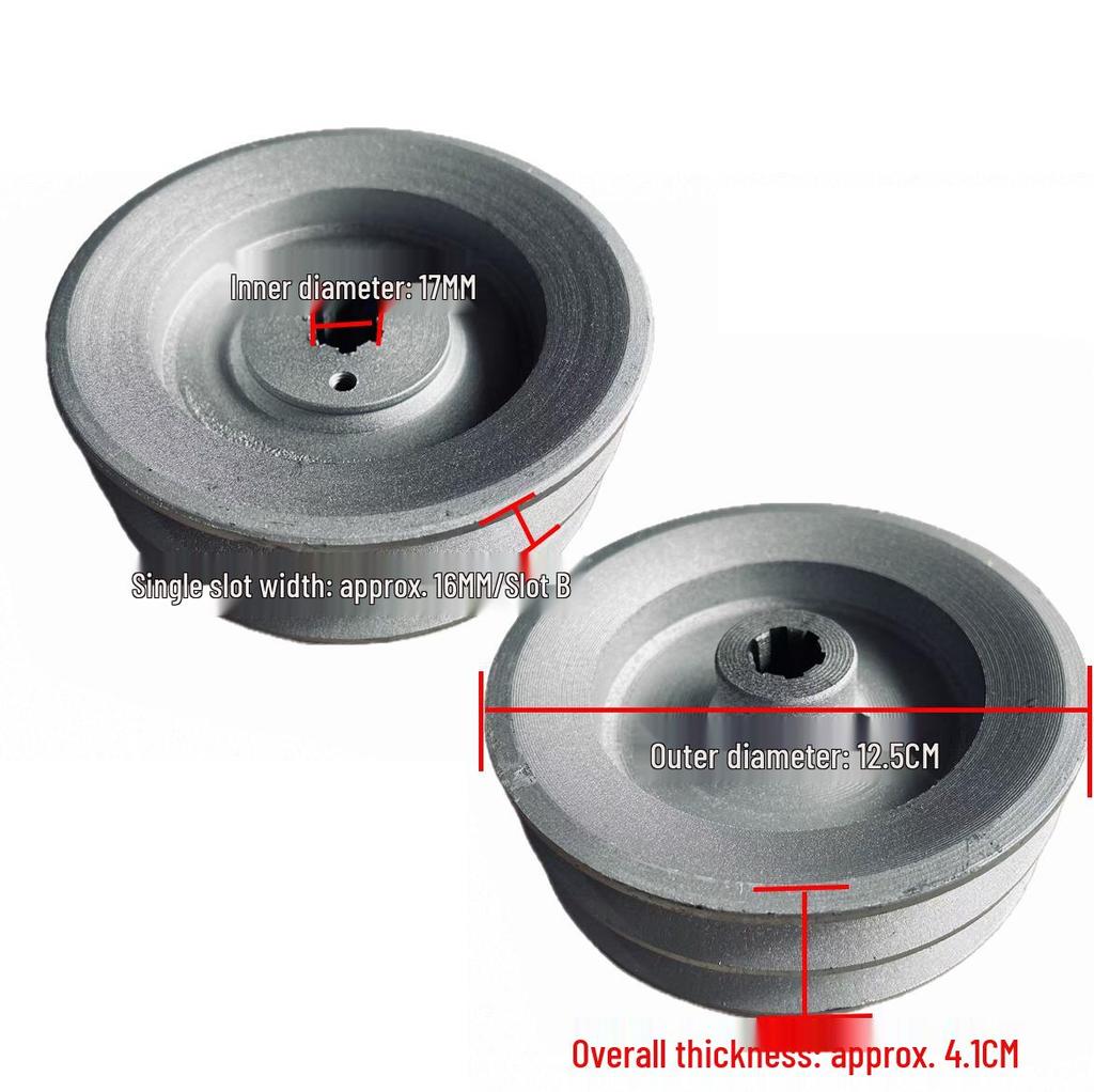Dual Groove Pulley for Air-Cooled Diesel Engines - 8/B Groove, 178/186/188 Spline Shaft, Six Teeth