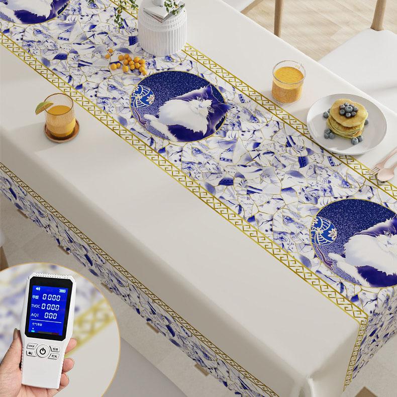 Simple Cozy Rectangular Tablecloth, Waterproof Oil-Proof Stain-Resistant, No-Wash Easy Clean Retro Vintage Kitchen Dining Table Cover