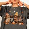 Fall Dachsund Crew Shirt Comfort Colors® Cute Wiener Dog Mom Tshirt Cozy Autumn Pumpkin Spice Latte Doxie Top Thanksgiving Dog Lover Gift