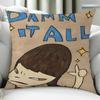 Art YYoshitomo Nara cushion cover Birthday Anniversary Gifts Double Sided Printed Zipper Cushion Cover Soft Skin Bedding