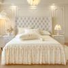 2026 New Pure Color Clip Cotton Bed Dress Single Piece Scarf Single Bed Cover Four Seasons Universal Bed Cover Skirt Side Bed Apron