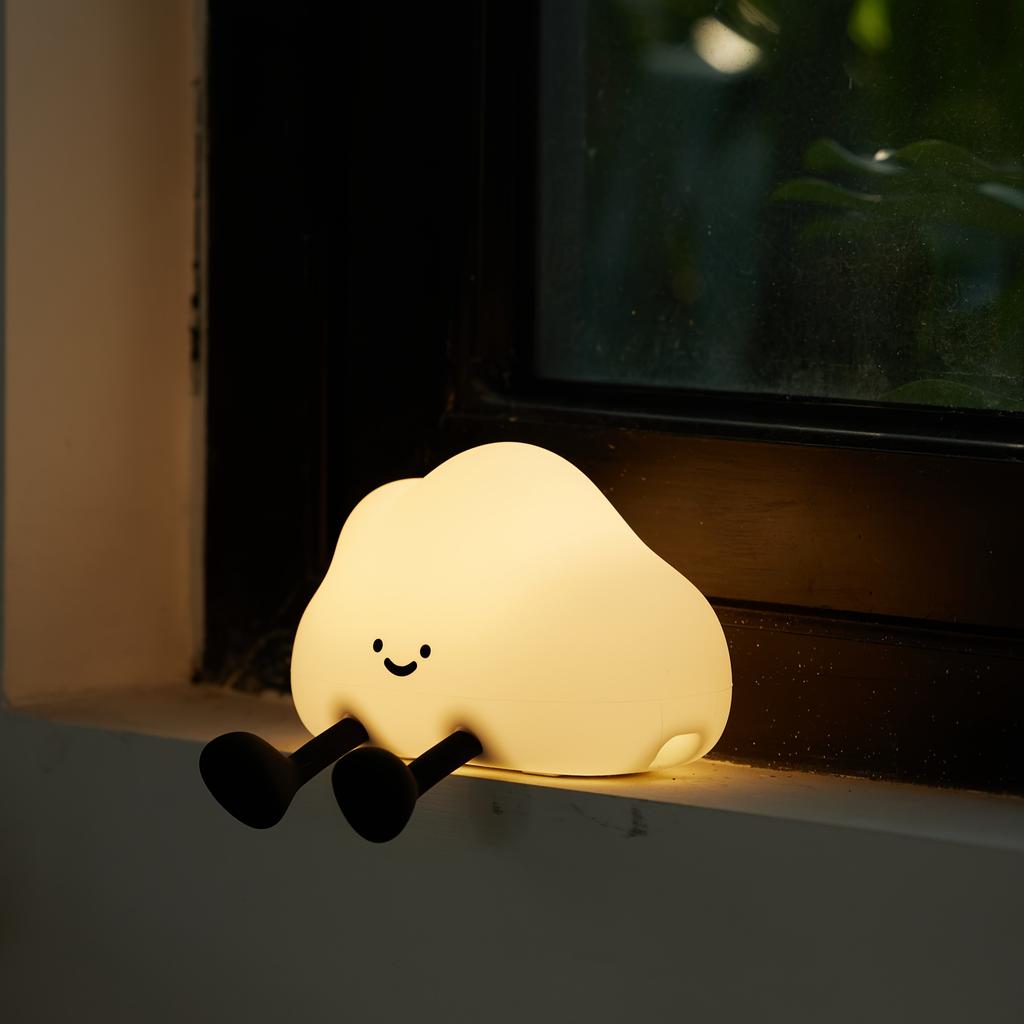 Schlafzimmer weiches Licht Schlaflampe, weiches sicheres Silikonmaterial Kinderzimmer Nachtlicht, Wolkenform Traum Cartoon Lampe, Touch-Steuerung