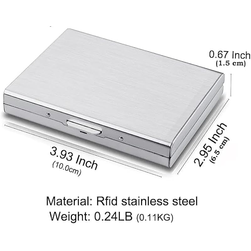 Stealodeal Silver Rfid Protector Stainless Steel Debit/Credit/Atm 8 Slots For Men & Women Card Holder Wallet (Silver)
