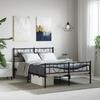 VidaXL Metal Bed Frame with Headboard-Footboard Black 150x200 Cm 355483