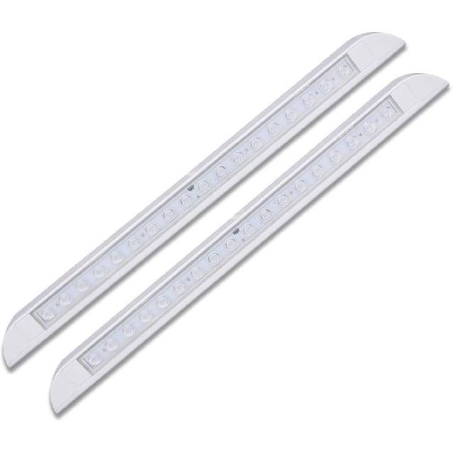 Raycharm 10" RV & Marine Boat LED Awning Porch Utility Light Fixture, 40° Down Angle Beam, 6000K Cool-White, 12V/24V DC, High Light-Output Low