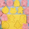 Cookie Cutter 3D Biscuit Mold Plastic Baking Cookie Stamp Cookie Decorating Tool