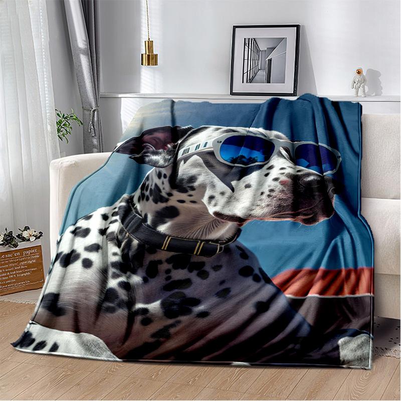Ковдра з мультяшним хаскі, самоє, чихуахуа, померанський шпіц Кокі, м'яка ковдра для дому, спальні, дитяча ковдра для дивана