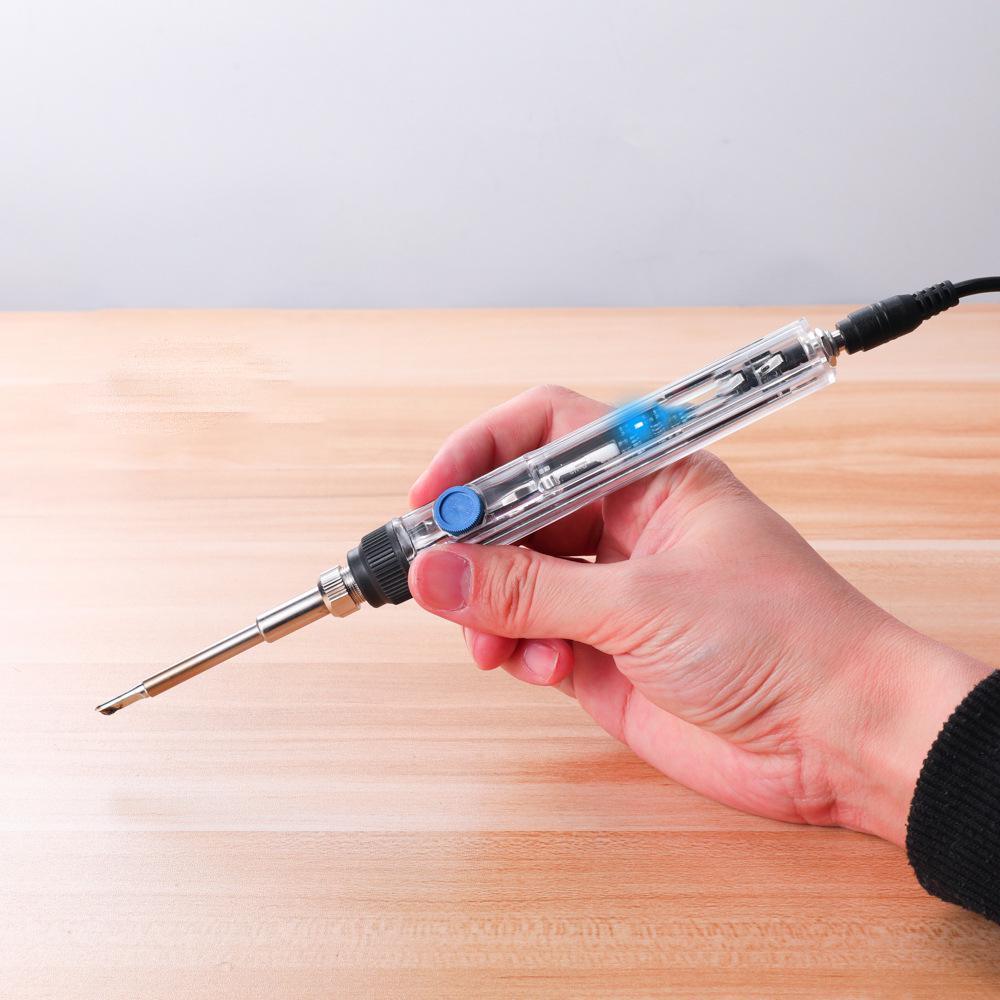 T12 Lötstation: Einstellbare Temperatur, 72W Schnellheizung, Digitalanzeige, Transparenter Aufbau