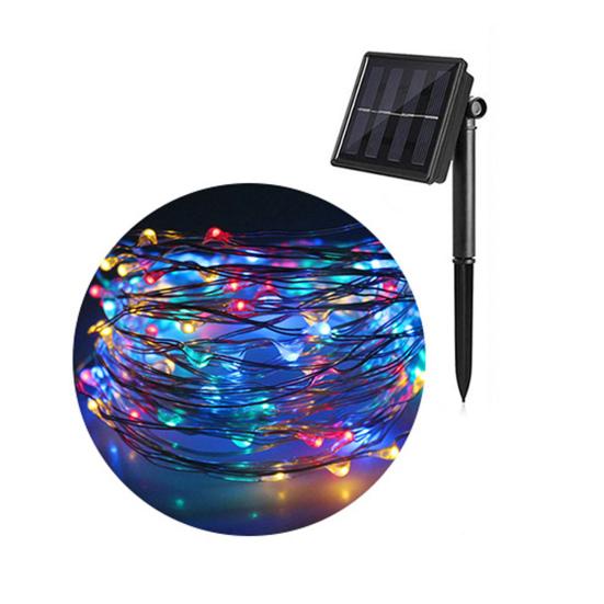

Гирлянды Многоразовые режимы освещения Два наружных силиконовых солнечных гирлянды для сада 20M разноцветный