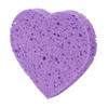 5pcs Heart Shaped Face Cleansing Sponge Washing Pad Makeup Removal Puff Purple