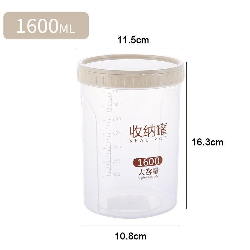 Plastic Food Sealed Cans with Free Spoon Moisture-proof Grain Storage Tank Household Leak-proof Milk Powder Fresh-keeping Tube