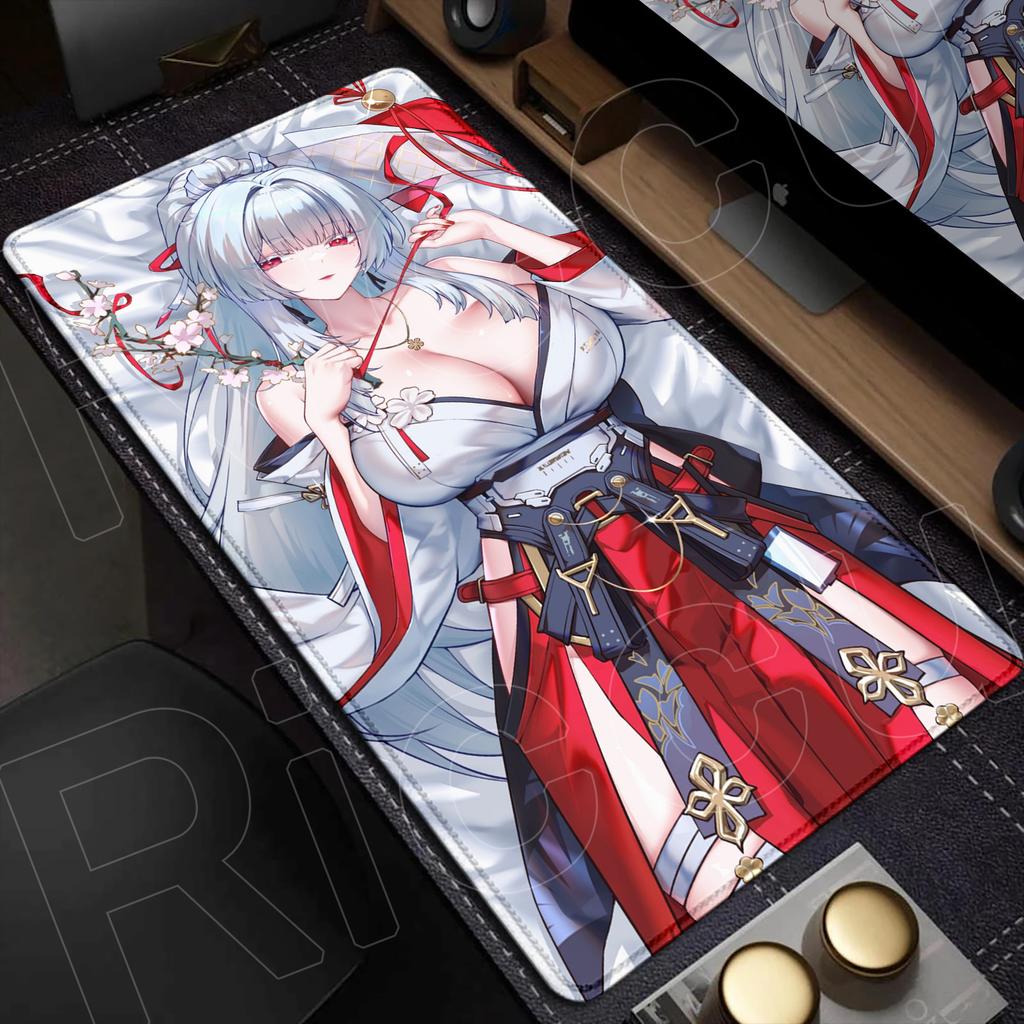 XXL Hiyuki Wuthering Waves Gaming Mouse pad PC accessories Computer keyboard Anime Non-slip Rubber HD Printing Desk Mat carpet