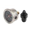 Fuel Pressure Gauge with 4AN Fuel Pressure Take Off Fitting, 0-100Psi, 1-1/2" Black Dial, 1/8"NPT Center Back Mount
