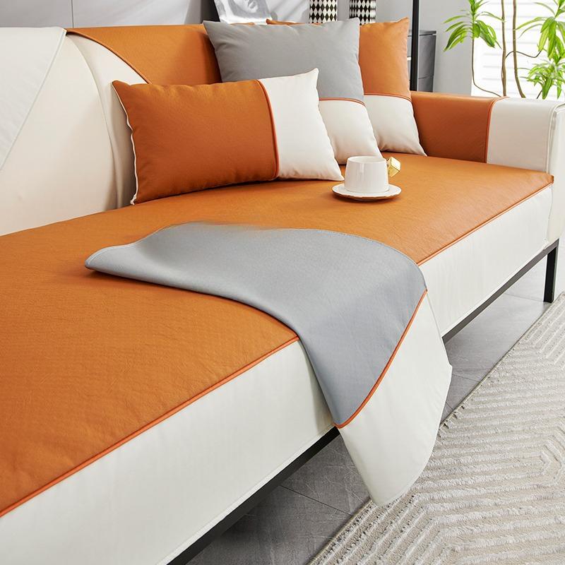 Poduszka na sofę Cztery pory roku Uniwersalna Mata antypoślizgowa Jednolity kolor Przystępny luksusowy styl Wysokiej jakości Pokrowiec na sofę Tkanina pokrowcowa