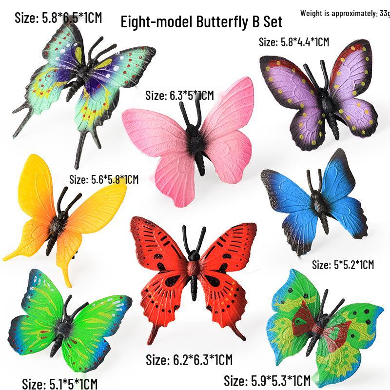 Mini Wild Animal Toy Set: Elephant, Camel, Rhino, Hippo, Panda, Gorilla, Zebra