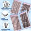 Premium 20D/30D D Curl Mixed Style Eyelashes Book - Large Capacity 640 Cluster False Lashes