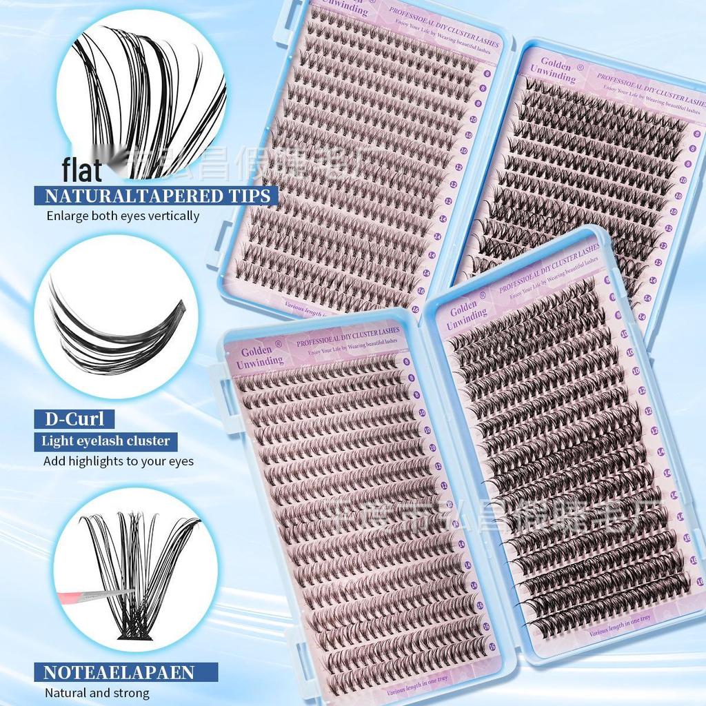 Premium 20D/30D D Curl Mixed Style Eyelashes Book - Large Capacity 640 Cluster False Lashes