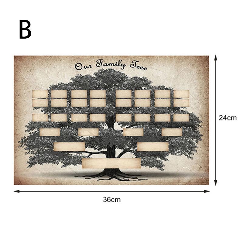 Buy 1PC Wall Art Blank Fillable Family Tree Genealogy Poster Chart ...