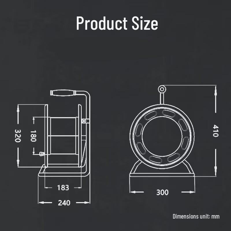 Zeyou Portable Power Cable Reel