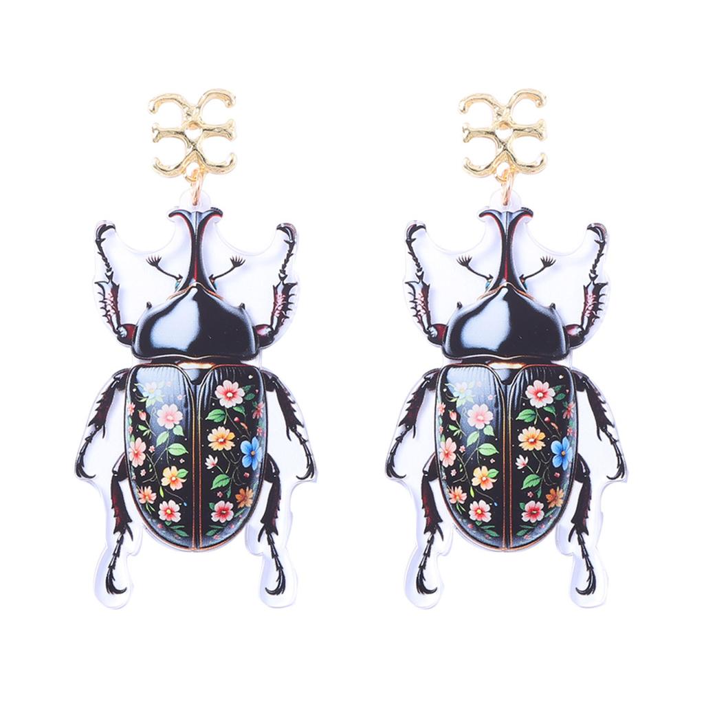 Trend Pastoral Exaggerated Acrylic Insect Earrings Earrings Punk Personality Fashion Vacation Women's