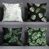 Tropical Leaves Series Pillow Gift Home Office Decoration Pillow Bedroom Sofa Car Cushion Cover Pillow Case (45cm * 45cm)