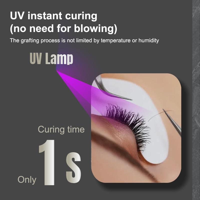 5Ml Uv Glue Adhesive For Eyelash Extensions 1S Fast Drying Strong False Eye Lash Extension Glue Long Lasting Uv Eyelash Glue