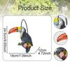 Toucan Tree Decor Funny Desktop Table Ornament Sculpture for Lawn Porch Gift