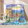 Cute Capybara Cartoon Flannel Fluffy Throw With Exclusive Name Camping Blanket for Children Sofa Throw Thin Blanket Fashion Gift