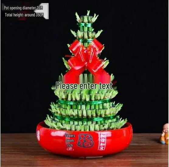 Prosperity Bamboo Tower: Hydroponic Indoor Plant for Wealth and Fortune