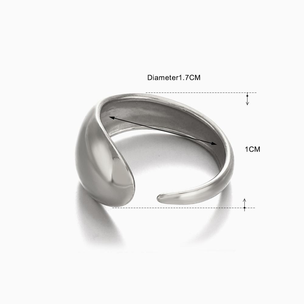 

Yori High Quality Stainless Steel Metal Water Drop Ring 18K Gold PVD Plated Personalized Popular Jewelry New