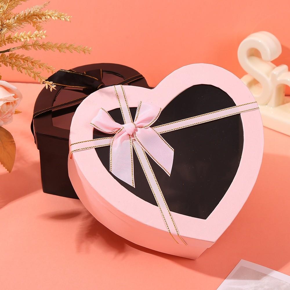 Bowknot Packaging Paper Box Heart-shaped Gift Storage Container New Gift Box  Birthday
