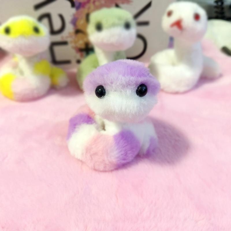 Colorful Snake Lucky Charm Adorable Snake Plush Toy Stuffed Animals Ornament Doll Valentine's Day Present designed for Girlfriend Children