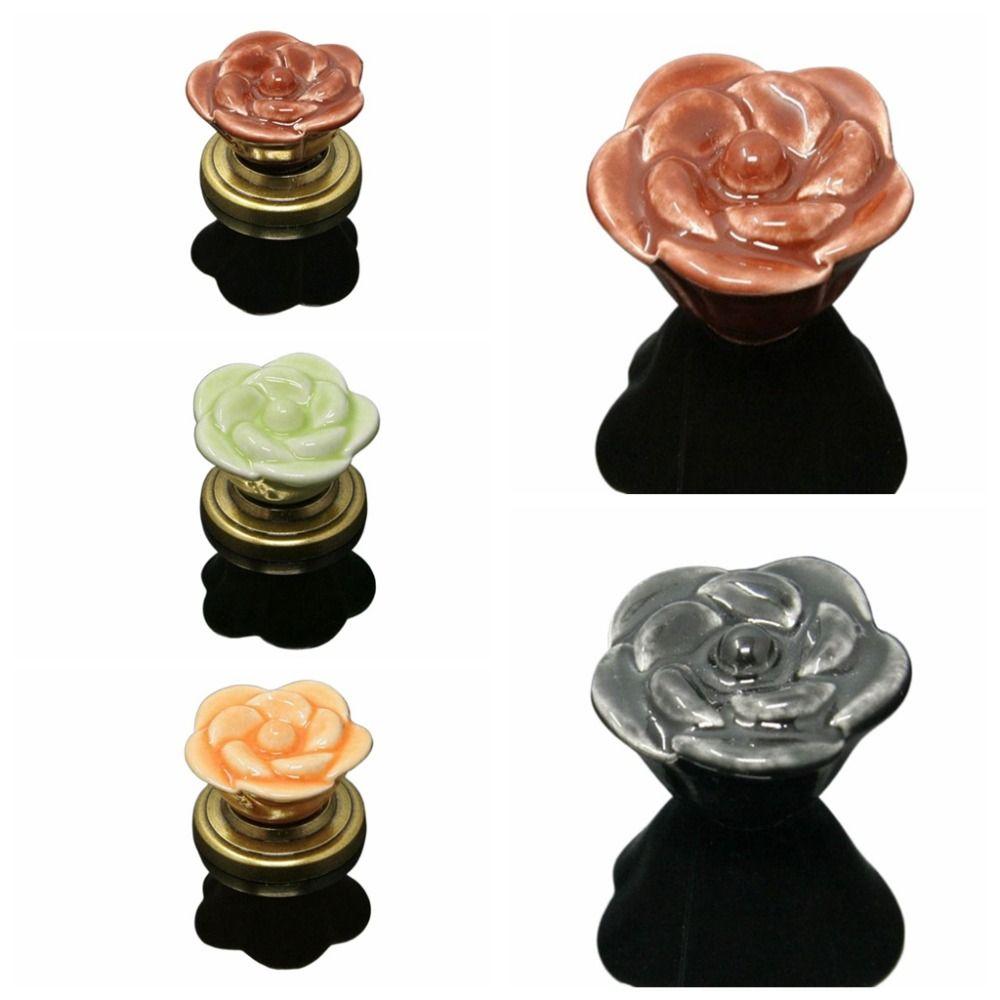 

Multiple Colors Cabinet Drawer Handle Coloured Glaze Single Hole Handle Ceramic Handle Casket