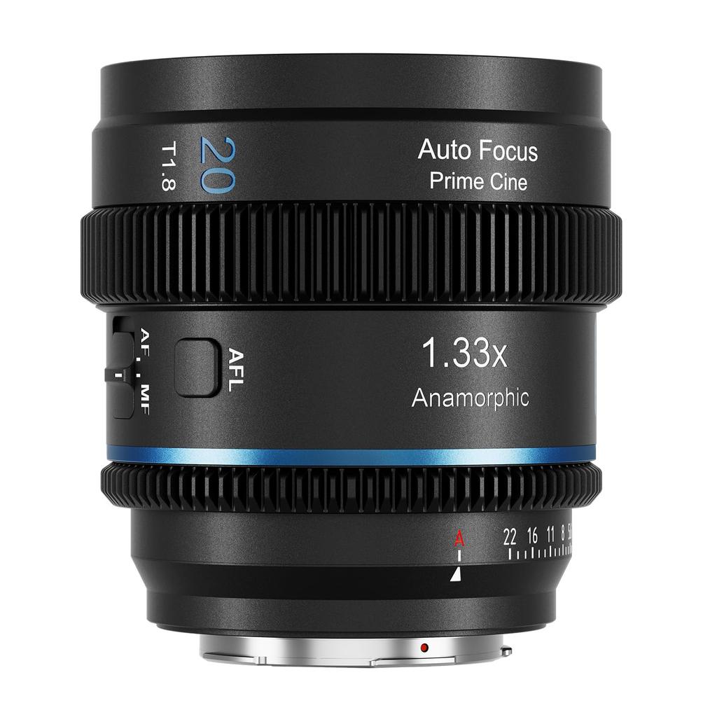 SIRUI 20mm Anamorphic Lens S35 Autofocus Lens with Neutral Flare T1.8 1.33X (Compatible E-Mount) A6500/A6700/FX3/30/ZV-E Series/A7 Series/A9/9II -