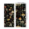 2pcs Classic Polyester Mushroom and Moth Curtains   Retro Forest Pattern Drapes for Bedroom   52x84 Inches   Nature-Inspired Home D