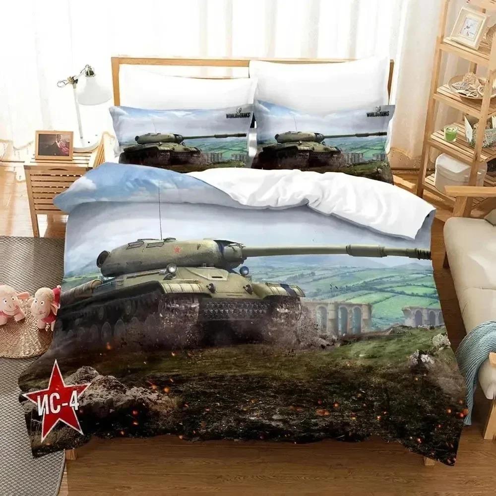 Comforter Game World Of Tanks Bedding Set 3D Printed Suitable For Bedroom Kids Home Textile