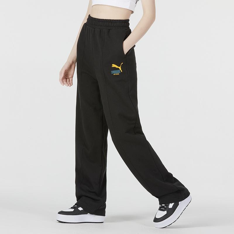 Puma Casual Pants Women's Black Moderate Straight Fit Pants 538855-01