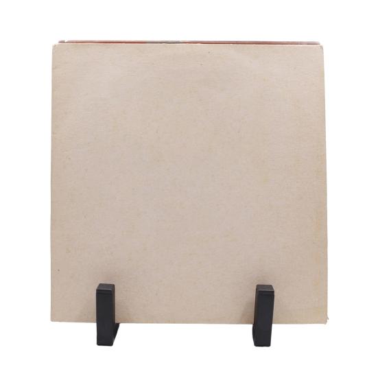 Black Record Storage Stand Holder Minimalist Retro Record Stand Heavy Duty Metal Vinyl Record Organizer for Records Photos Cosmetics