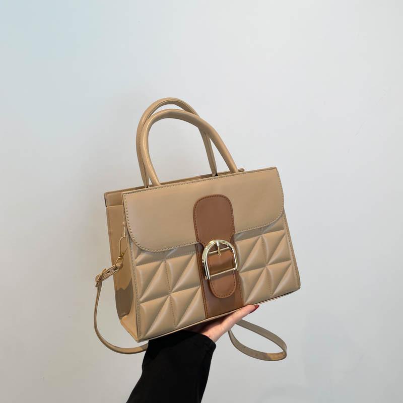 Bag 2025 new fashion foreign style women's handbag large capacity contrasting color niche design single shoulder small square bag