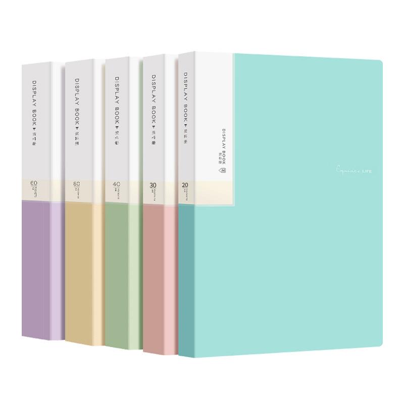 A4 File Folder Display Book 30 Pages Transparent Insert Paper Document Organizer Bag Office School Supplies Stationery