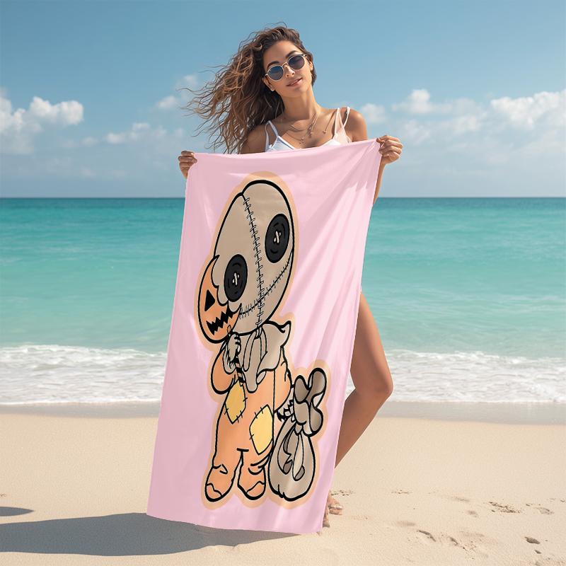 1Pc Horror Puppet Scene Beach Towel Microfiber Beach Towel Thin Absorbent For Beach Swimming Yoga Bath Sports 0917141