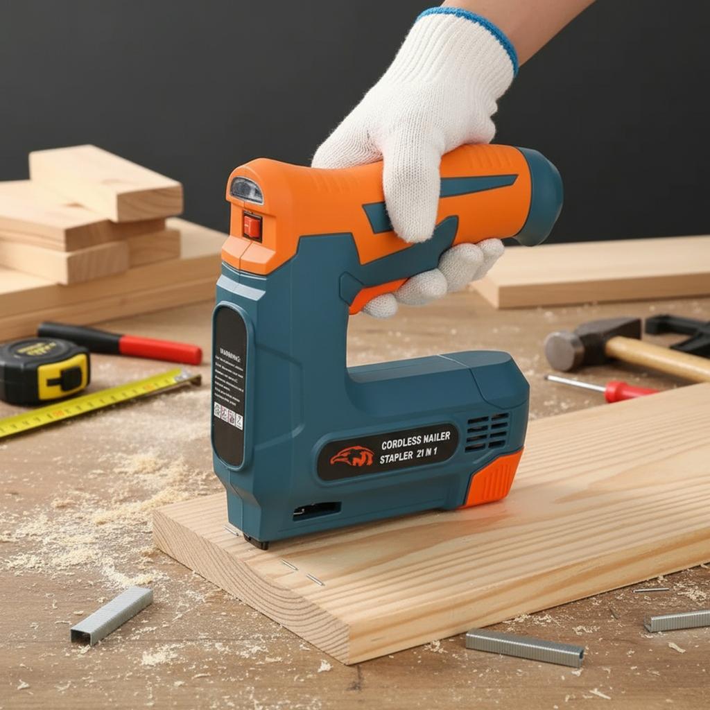 2000mAh Electric Staple Gun Cordless Nailer Stapler USB Charging Portable Battery Powered Nail Gun With 6mm and 10mm Nails