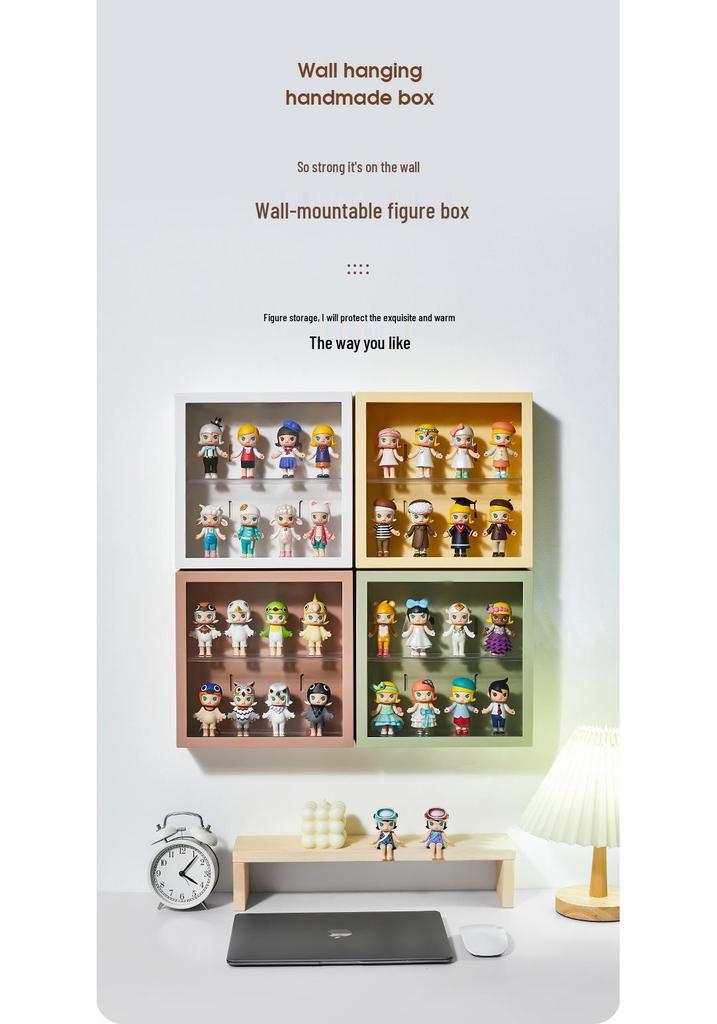 Wall-Mounted Display Rack: Pull-Out Cloth Hanging Cabinet for Blind Box and Pop Mart Figures