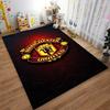 "Manchester United Logo Carpet, Red and Black Fan Home Decor Rug" Suitable for use as an anti-slip for living room bedroom sofas