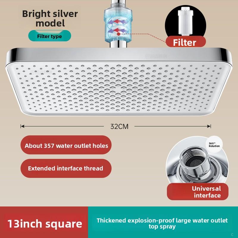 13 Inch Large Water Output Top Spray Flower Shower ,Shower  Flower Drying Showerhead Hotel