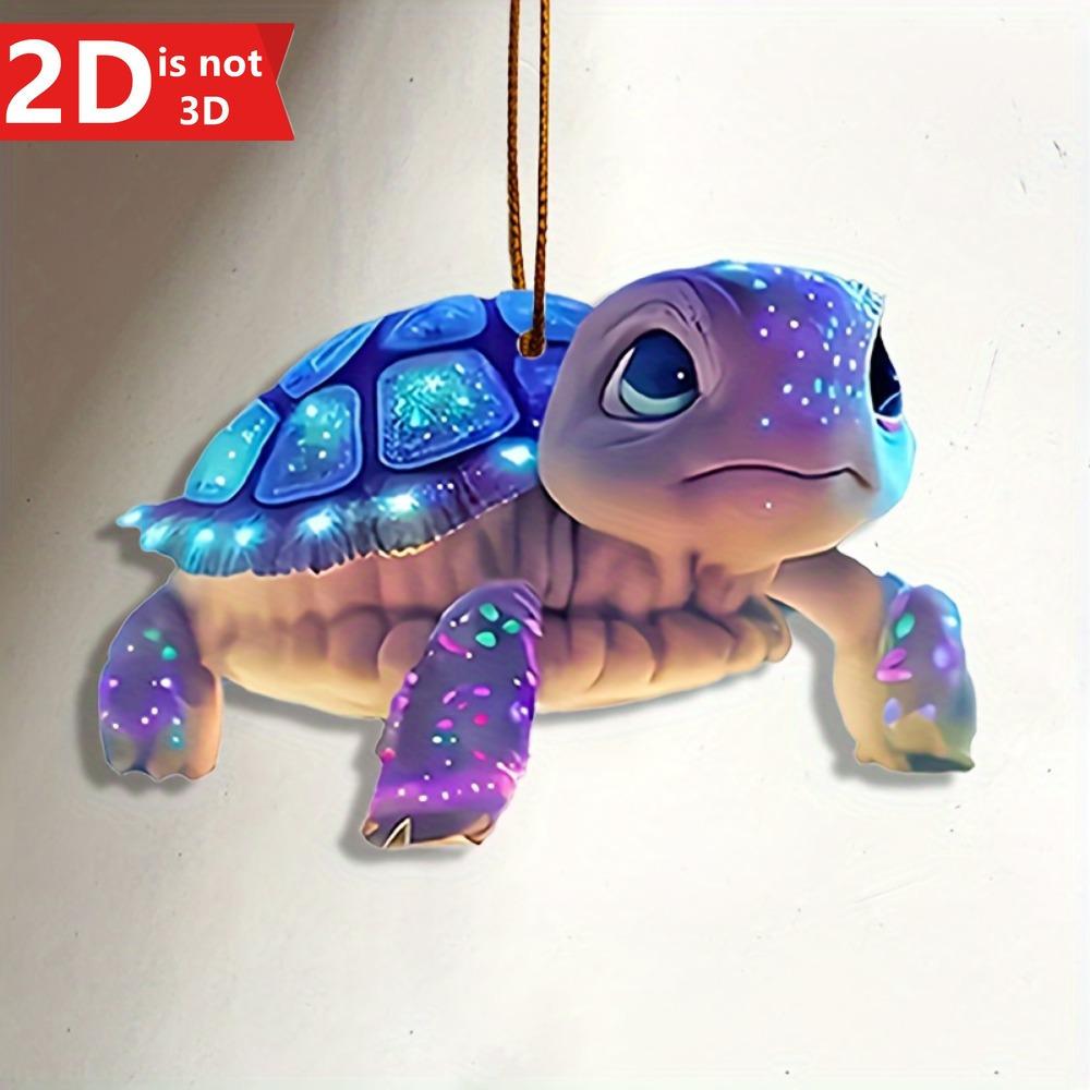

2D ocean-inspired turtle pendant for car mirrors and travel backpacks. A versatile holiday decoration. чистий