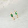 925 Sterling Silver Luxury Light Green Zircon Stud Earrings For Women Fine Jewelry Accessorie